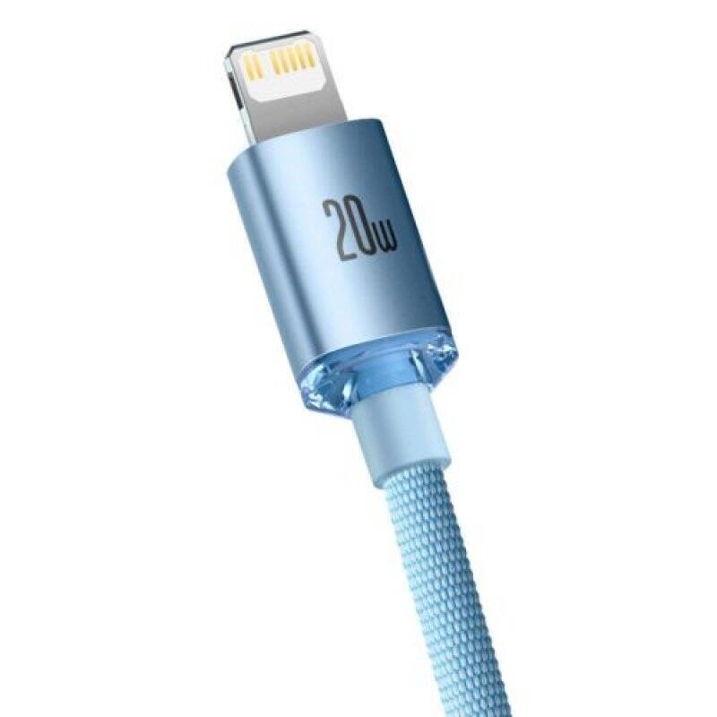 Baseus Type-C - Lightning cable Crystal Shine Series Lightning Fast Charging Power Delivery 20W 1,2m Light Blue (CAJY001