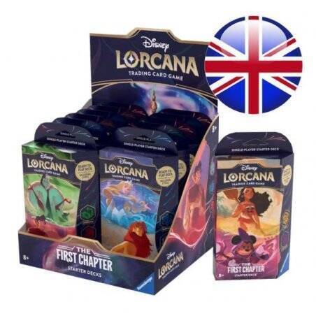 DISNEY - Lorcana - Trading Cards Boite de 12 Starters Vague 1 - UK