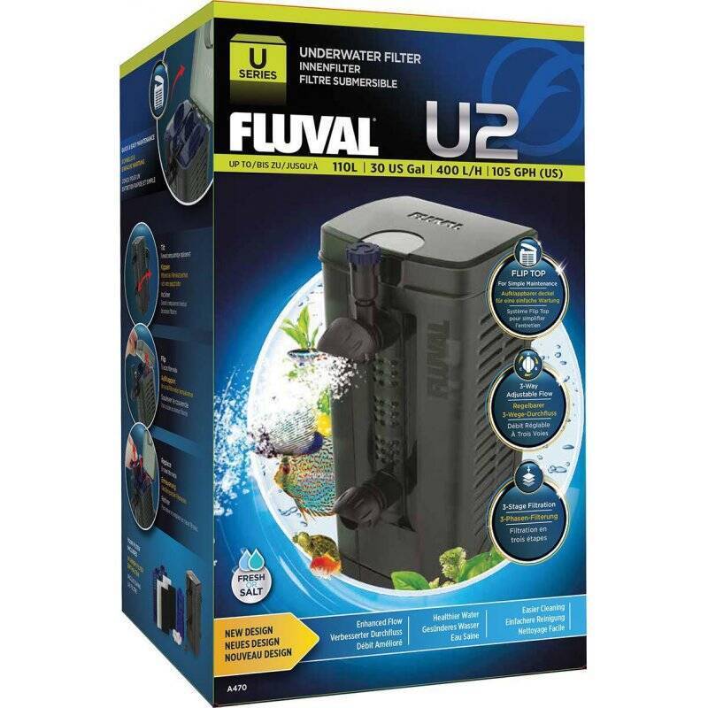 FLUVAL - Internal Filter U2 400L/H For Aquariums 110L - (126.2470)