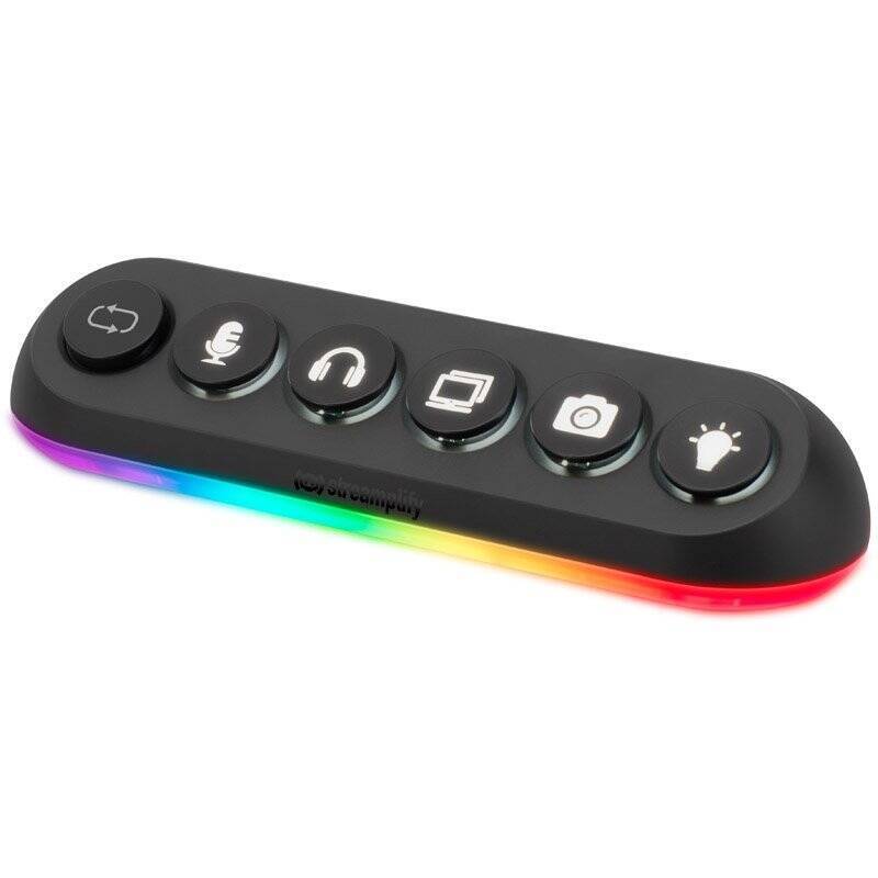 Streamplify HUB DECK 5, 4x USB 3.0, 1x USB 2.0, RGB, 12V, EU-Netzkabel - schwarz