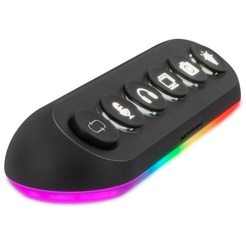 Streamplify HUB DECK 5, 4x USB 3.0, 1x USB 2.0, RGB, 12V, EU-Netzkabel - schwarz