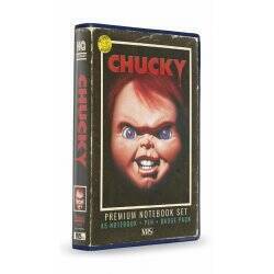 CHUCKY - Set VHS - Set Papeterie (Cahier, Badges et Stylo)