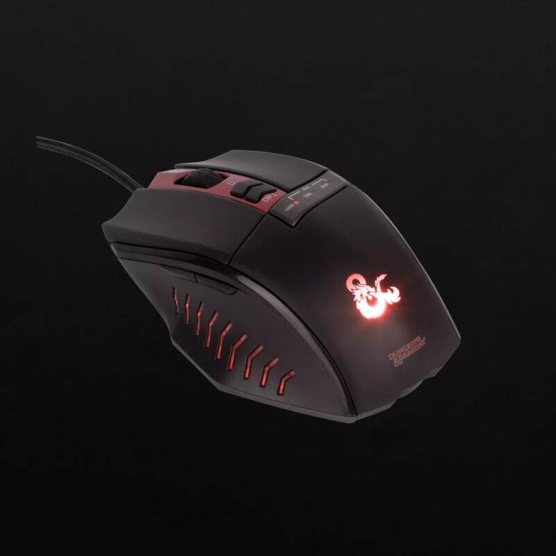 DONJONS ET DRAGONS - Souris Gaming - Noir et Rouge