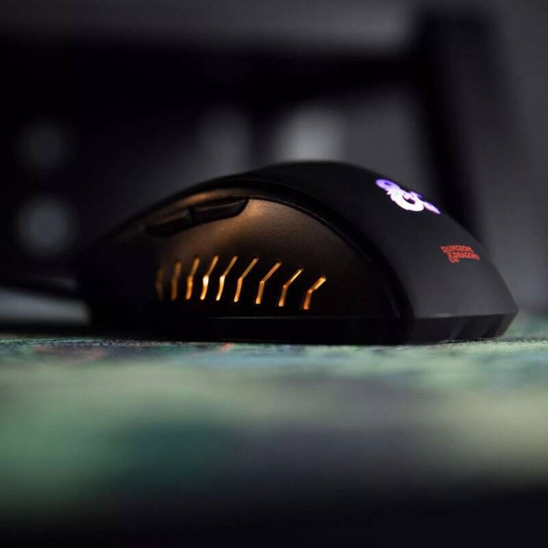 DONJONS ET DRAGONS - Souris Gaming - Noir et Rouge