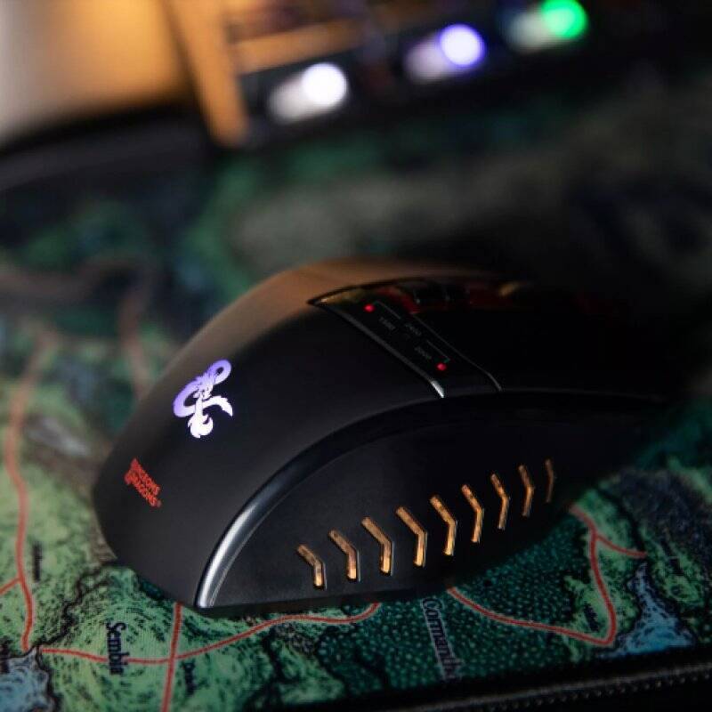 DONJONS ET DRAGONS - Souris Gaming - Noir et Rouge