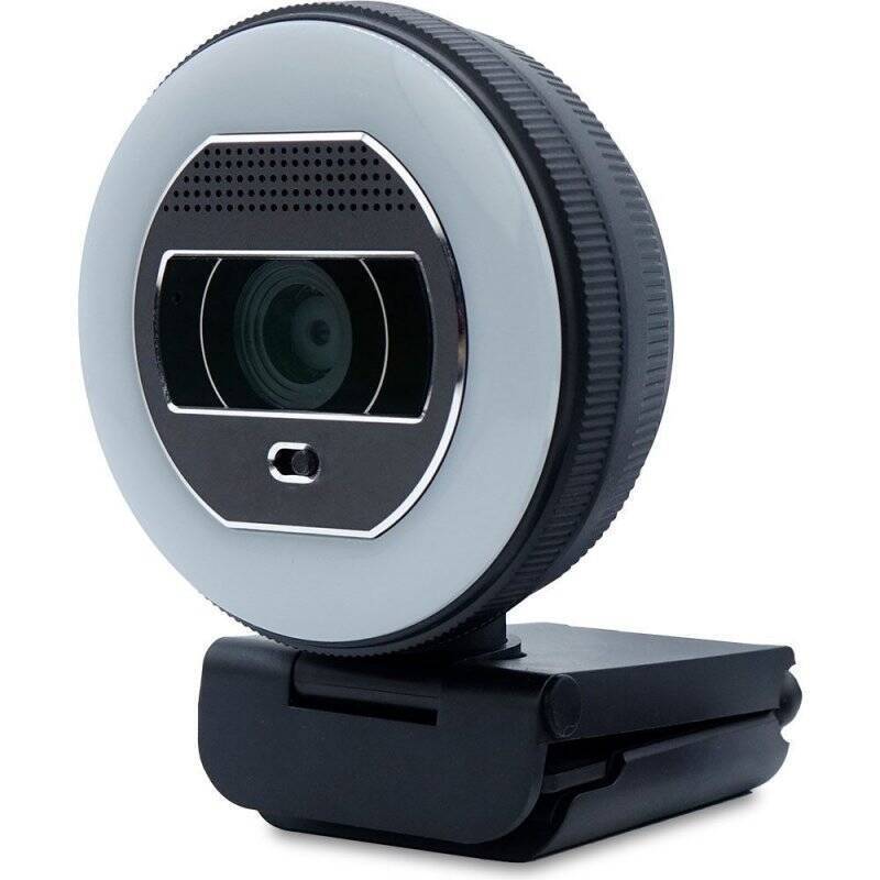 TERRA Webcam Halo mit LED-Lichtkranz (C1868pro) Full-HD, Auto Focus, Stereo Mic, Privacy Slider