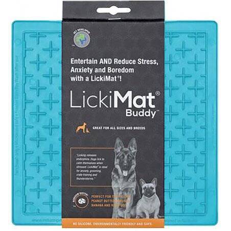 LICKI MAT - Dog Bowl Buddy Light Blue 20X20Cm - (645.5353)