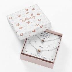 MINNIE - Set Maman & Fille - 2 Colliers Shiny en Laiton Plaqué Argent