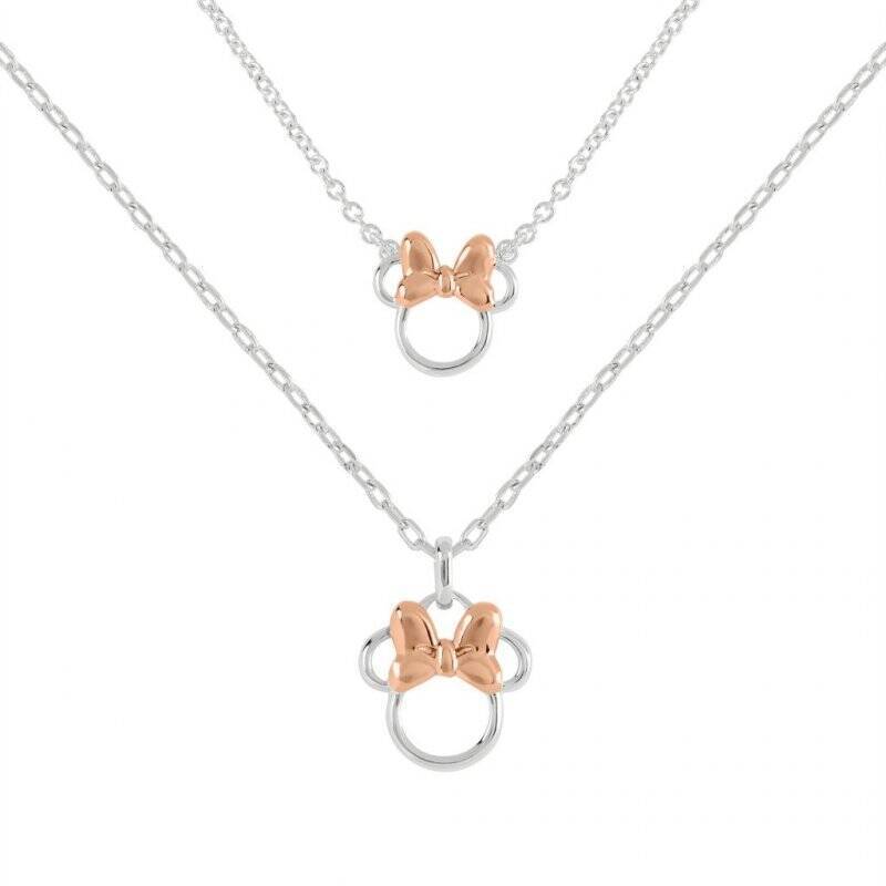 MINNIE - Set Maman & Fille - 2 Colliers en Laiton Plaqué Argent
