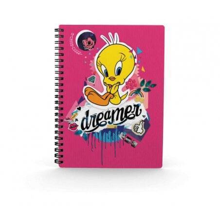 LOONEY TUNES - Piolin Dreamer - Cahier Effet 3D "15x21x2cm"