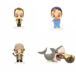 LES DENTS DE LA MER - Mini Figurine Caoutchouc 6cm - Set de 4 Figurine