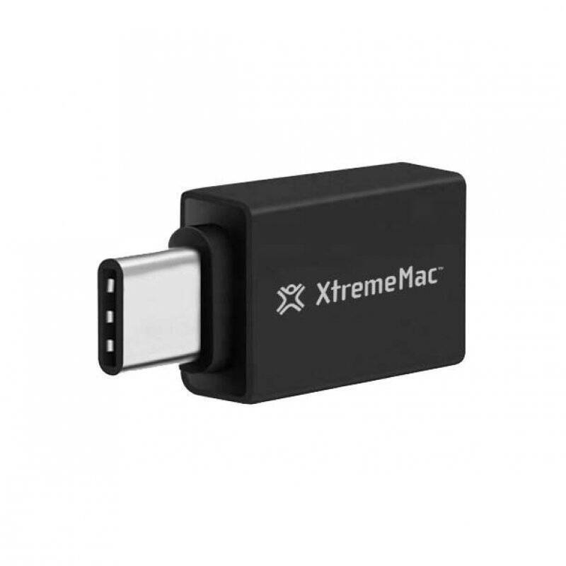 Adaptateur Xtrememac USB-A F vers USB-TYPE-C-M Plug and play - structure aluminium - Noir