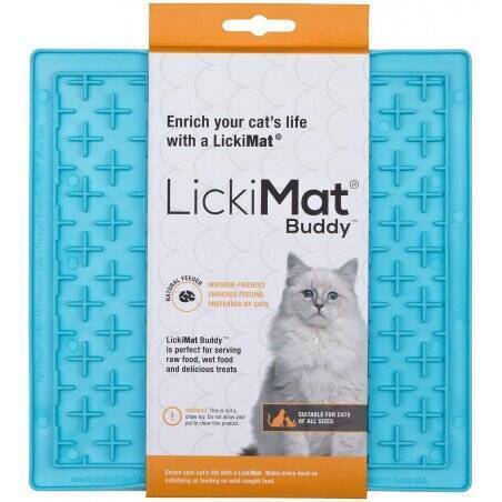 LICKI MAT - Cat Buddy Light Blue 20X20Cm - (785.5350)