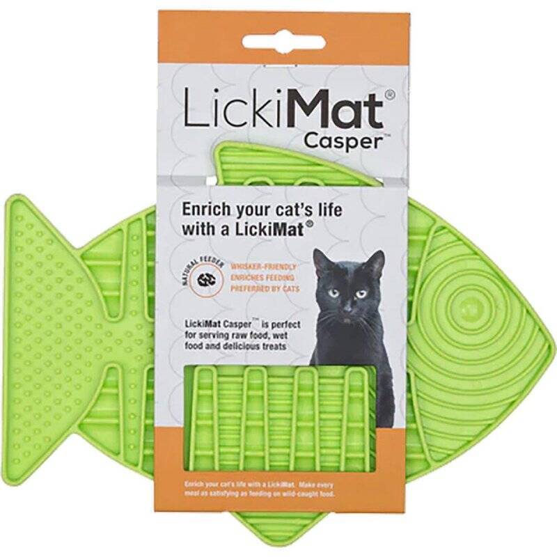 LICKI MAT - Cat CasperGreen 22X16Cm - (785.5384)