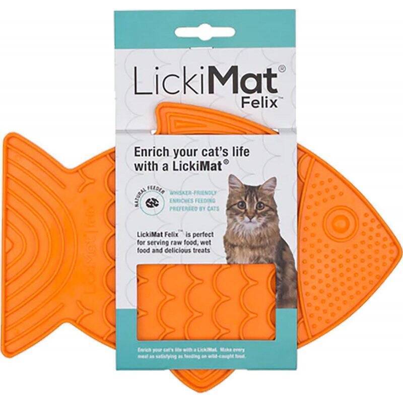 LICKI MAT - Cat Felix Orange 22X16Cm - (785.5392)
