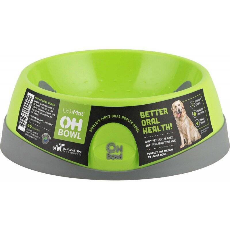 LICKI MAT - Dog Bowl Oral Hygiene Bowl M Green Ø22X7,2Cm - (645.5214)