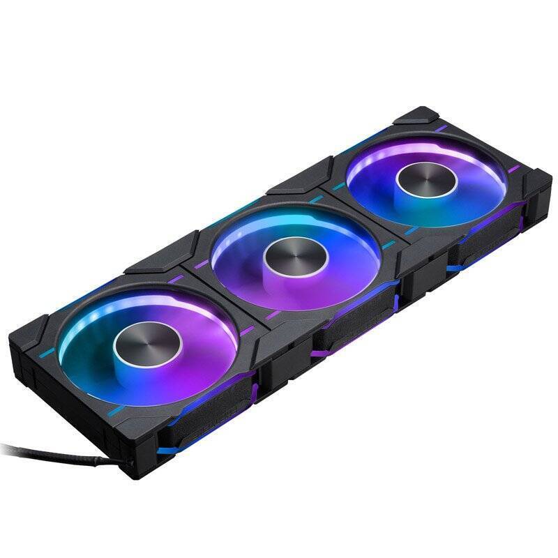 PHANTEKS D30 PWM Reverse Airflow D-RGB Lüfter, 3er Pack - 120mm, schwarz