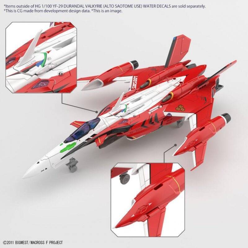 MACROSS - HG 1/100 YF-29 Durandal Valkyrie "Water Decals" - Model Kit
