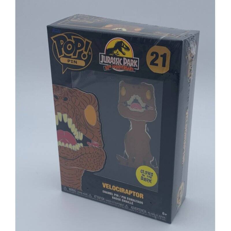 JURASSIC PARK - Pop Large Enamel Pin N° 21 - Velociraptor GROUP