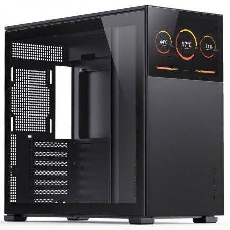 Jonsbo D41 Screen ATX Gehäuse, Tempered Glass - schwarz