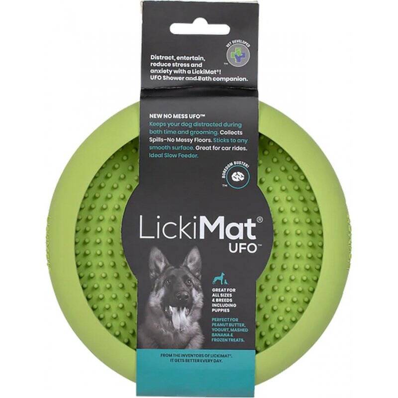 LICKI MAT - Dog Bowl Ufo Green - (645.5490)