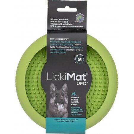 LICKI MAT - Dog Bowl Ufo Green - (645.5490)