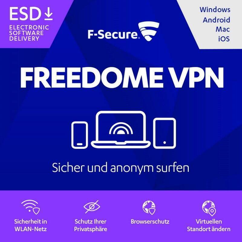 F-Secure VPN [5 Geräte - 1 Jahr] [Vollversion]