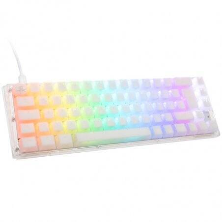 Ducky One 3 Aura White SF Gaming Tastatur, RGB LED - MX-Silent-Red