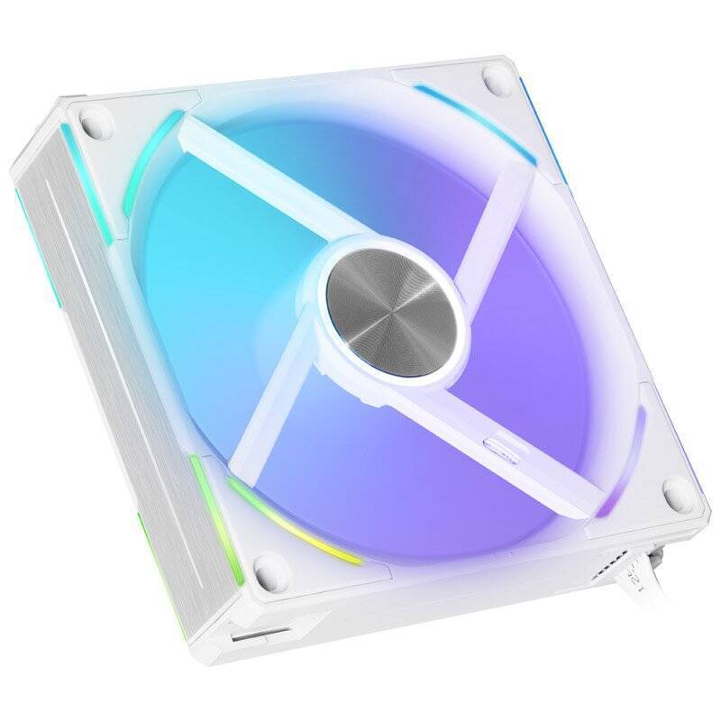 Lian Li UNI FAN AL120 V2 ARGB PWM Lüfter, 3er Pack inkl. Controller - 120mm, weiß