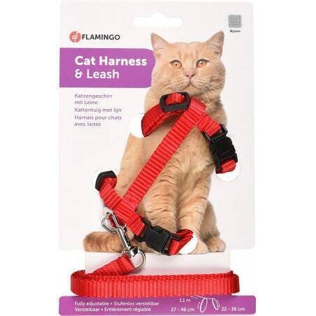 Karlie - Cat Harness With Leash - Kitten Red (770.1160)