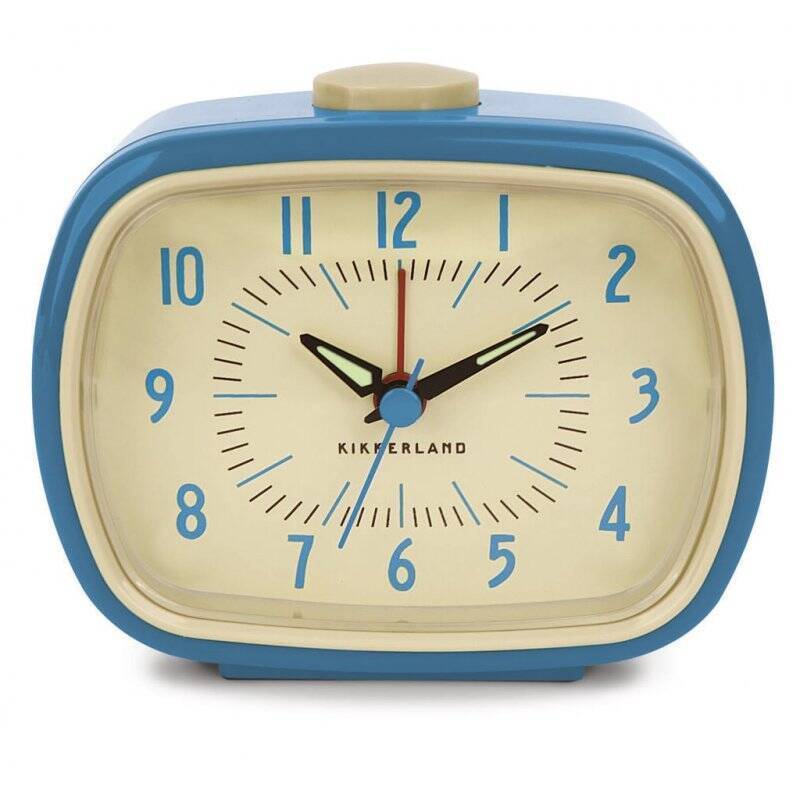 Kikkerland - Retro Alarm Clock + Blue (AC08-BL-EU)