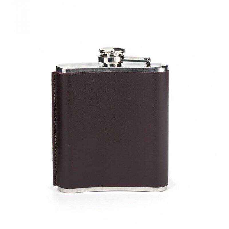 Kikkerland - Leather Hip Flask 7OZ (BA61-M)