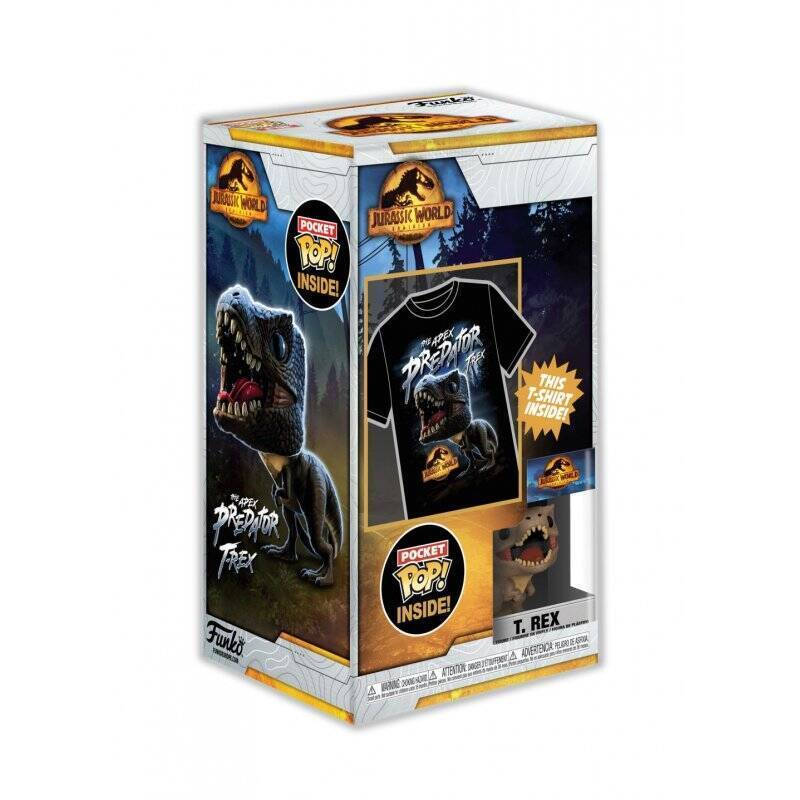 JURASSIC WORLD - Pocket POP - Trex + T-shirt (M)