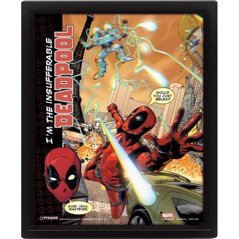 DEADPOOL CADRE 3D LENTICULAIRE FRAMED /2