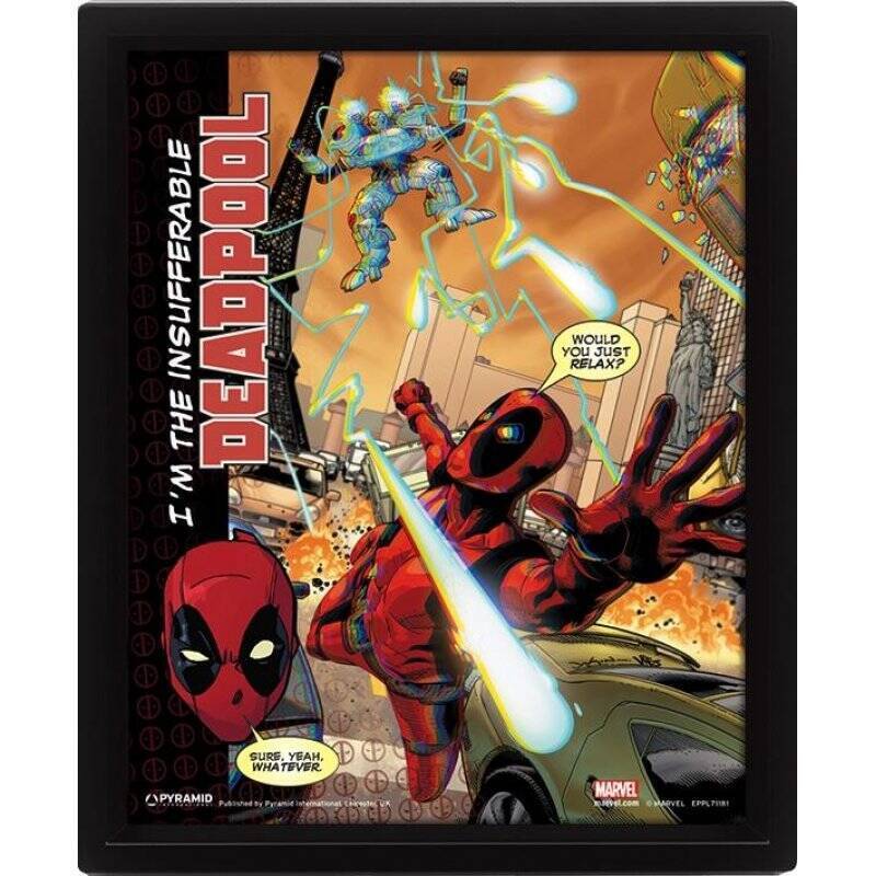 DEADPOOL - 3D Lenticular Poster 26X20 - Attack
