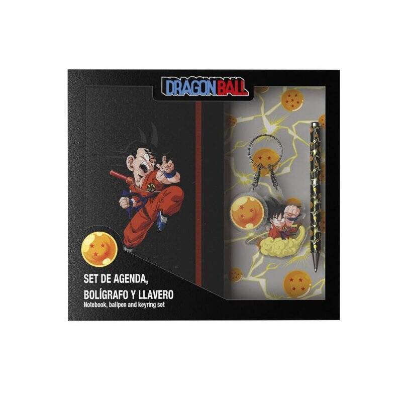 DRAGON BALL - Set Notebook + Stylo à Bille + Porte-Clés - 3pc.