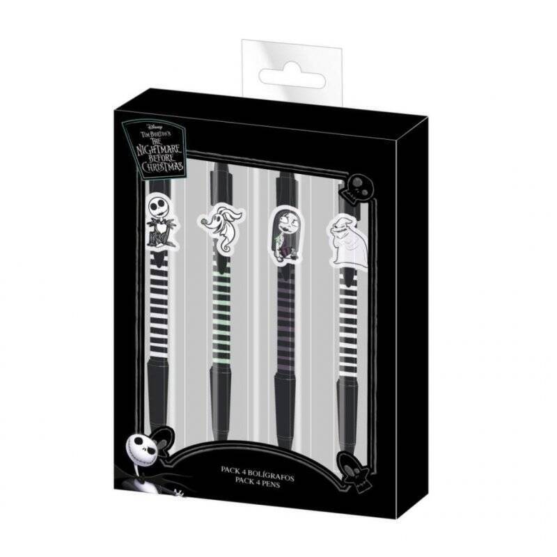 L'ETRANGE NOEL de Mr JACK - Set de 4 Stylos à Bille
