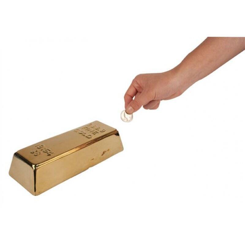 Ceramic Gold Bar Coin Bank (PB17)