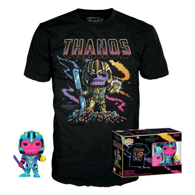 Funko Pop! & Tee: Marvel - Thanos (Blacklight) - M