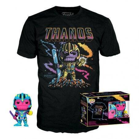 Funko Pop! & Tee: Marvel - Thanos (Blacklight) - M