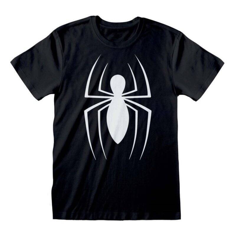 Marvel -  T-shirt unisexe Noir Logo classique de Spider-Man - L