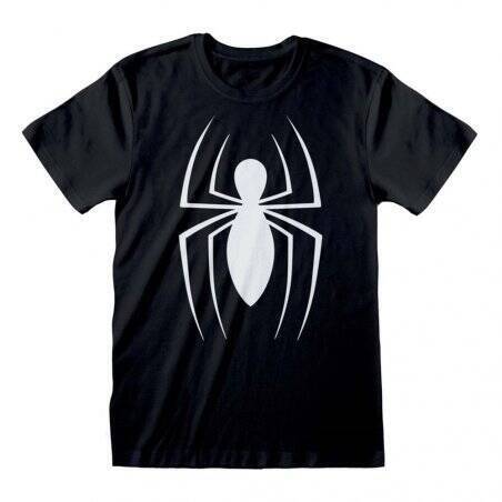Marvel -  T-shirt unisexe Noir Logo classique de Spider-Man - S