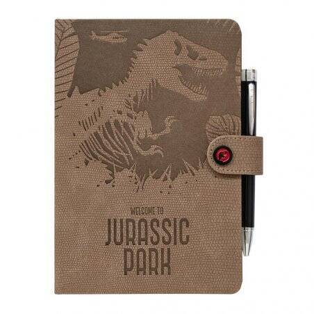 JURASSIC PARK - Welcome - Notebook + Stylo à Bille Lumineux- Format A5