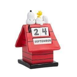 SNOOPY - Calendrier Perpétuel 3D en Résine - '9,5 x11 x15,5cm'