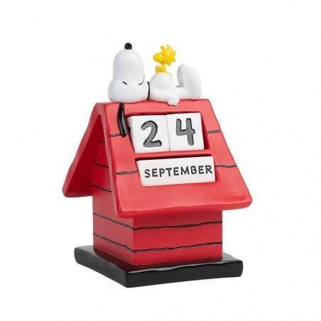 SNOOPY - Calendrier Perpétuel 3D en Résine - '9,5 x11 x15,5cm'