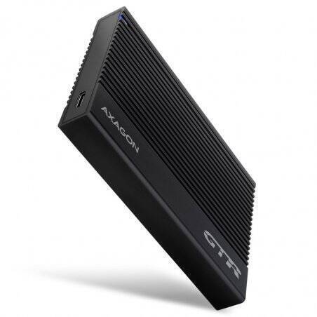 AXAGON EE25-GTR USB-C 3.2 Gen 2 - SATA 6G, 2.5" externes Festplattengehäuse, geriffelt - schwarz