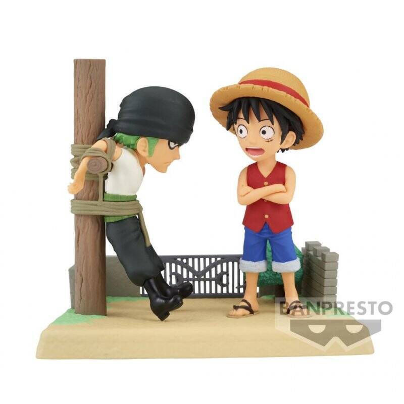 ONE PIECE - Luffy & Zoro - Figurine WCF-Log Stories 7cm