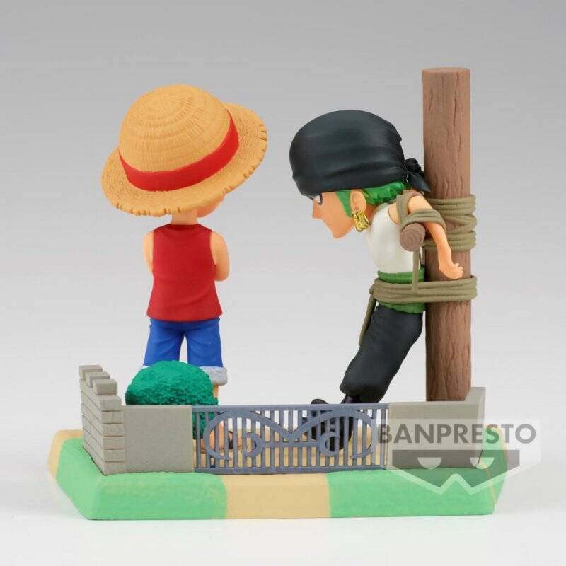 ONE PIECE - Luffy & Zoro - Figurine WCF-Log Stories 7cm