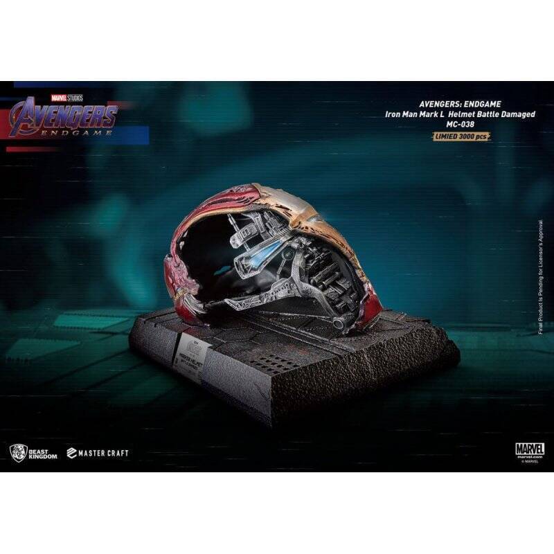 Marvel - MC-038 - Avengers : Endgame - Iron Man Mark50 Casque Endommagé Master Craft