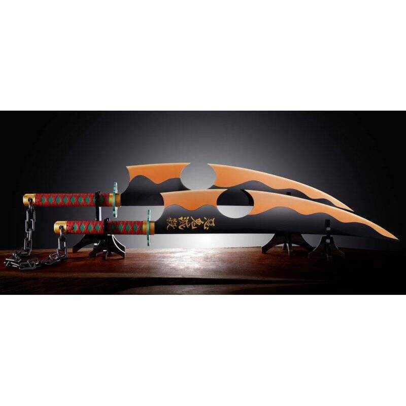 Demon Slayer : Kimetsu no Yaiba Répliques Proplica Plastique épées Nichirin (Tengen Uzui) 110 cm